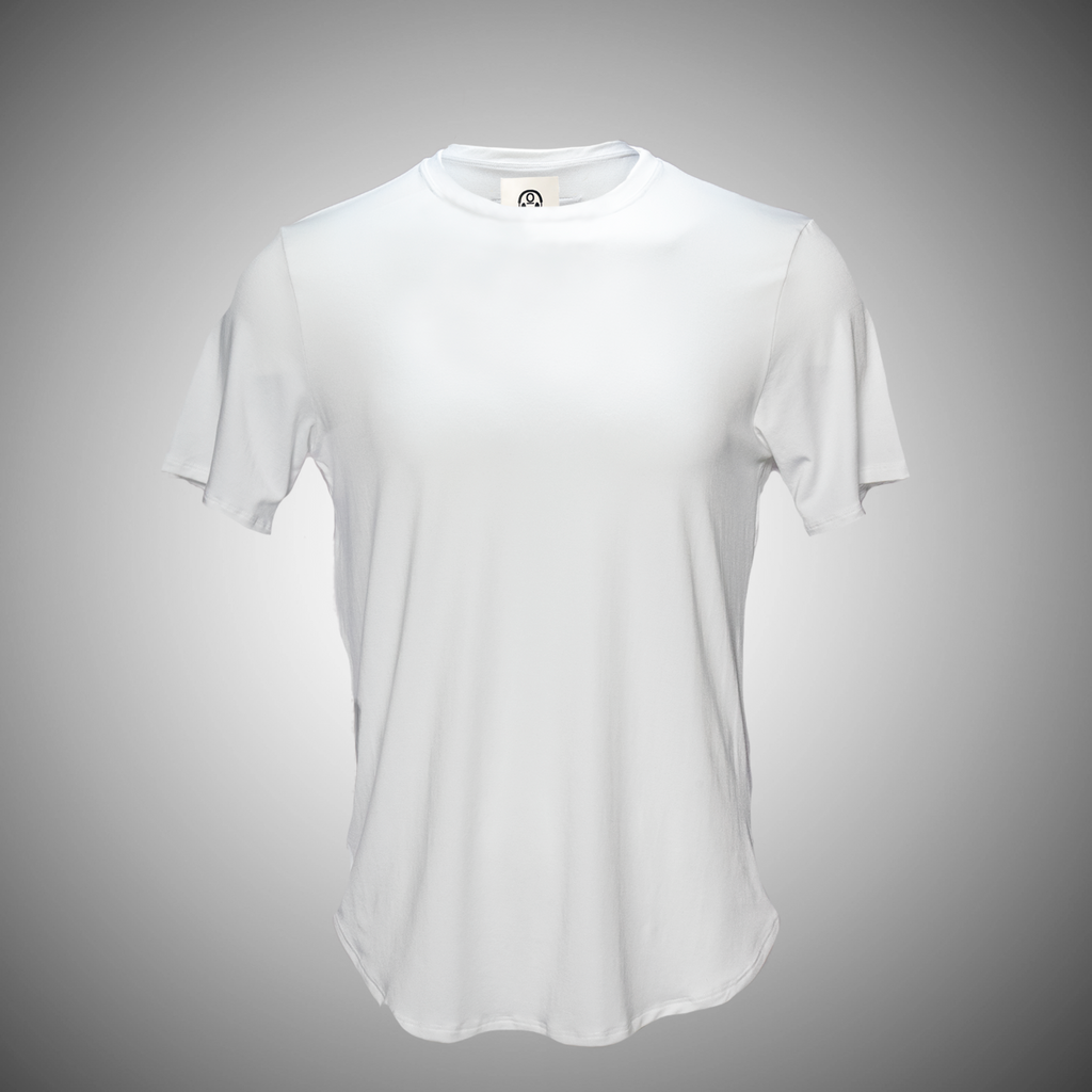 DJ0 Curved Hem T-Shirt White with No Logo
