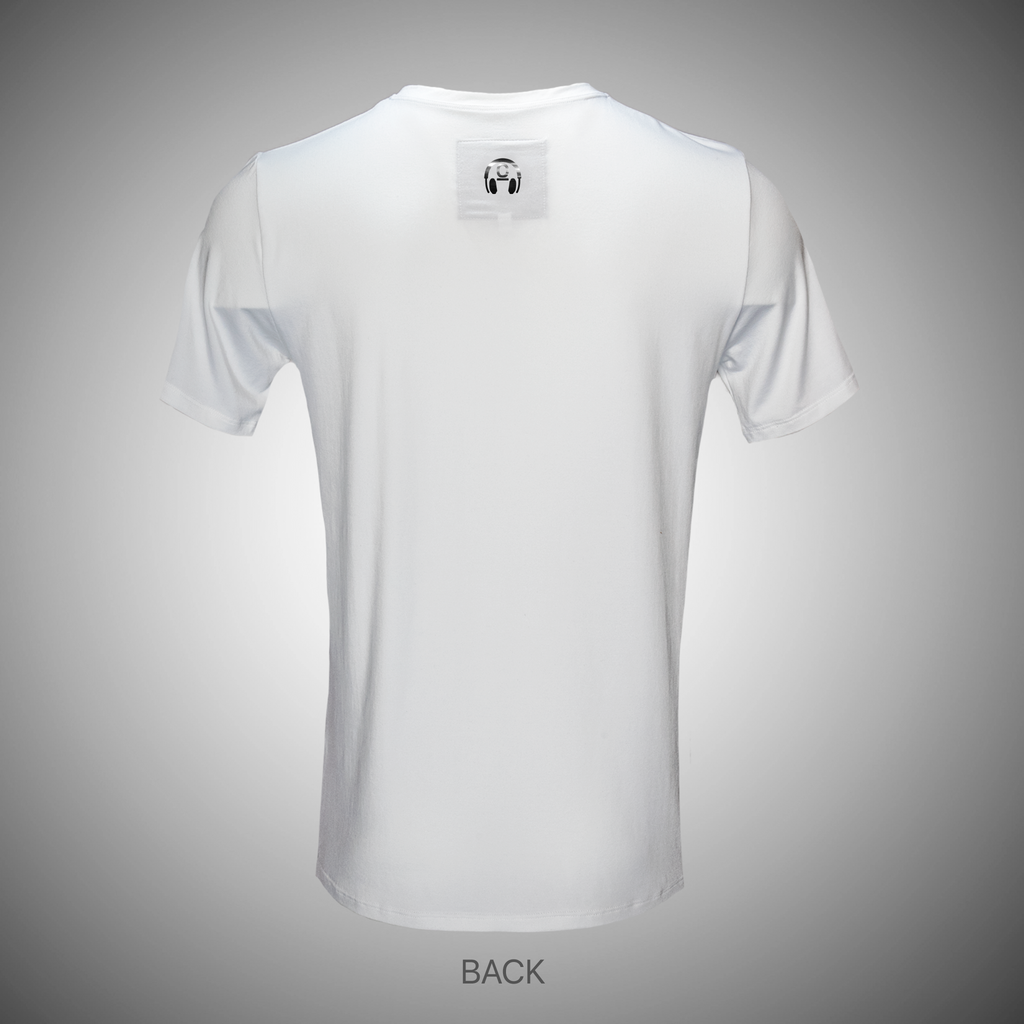 DJ0 Art T-Shirt White with Black Vinyl Letters