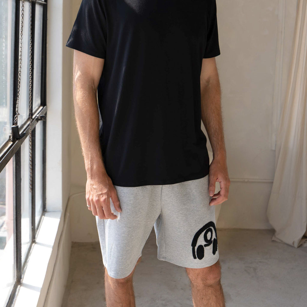 DJ0 Original Silk-Lined Light Grey Sweat Shorts