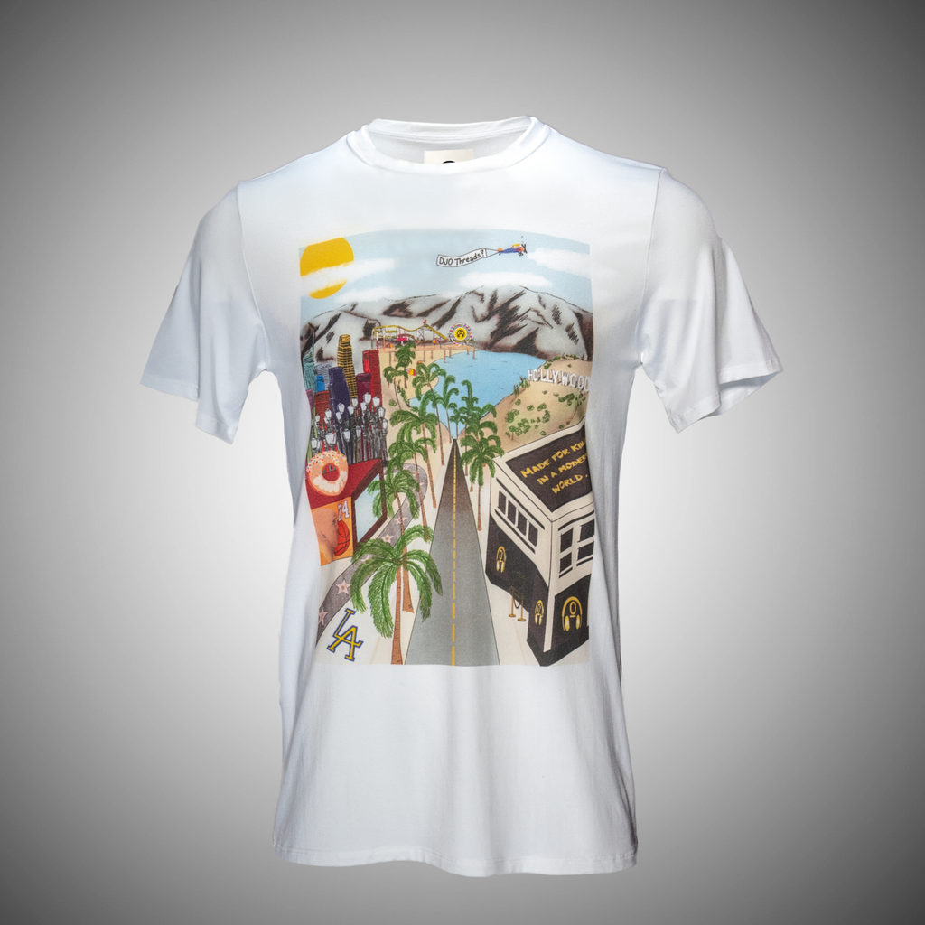 DJ0 Art T-Shirt White - We Love LA