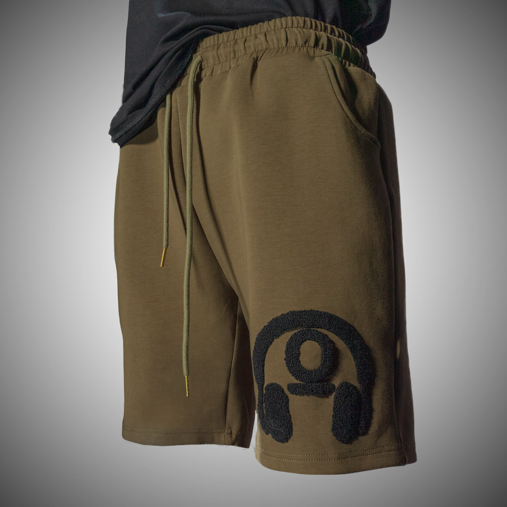 DJ0 Original Silk-Lined Olive Sweat Shorts